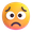 worried face emoji